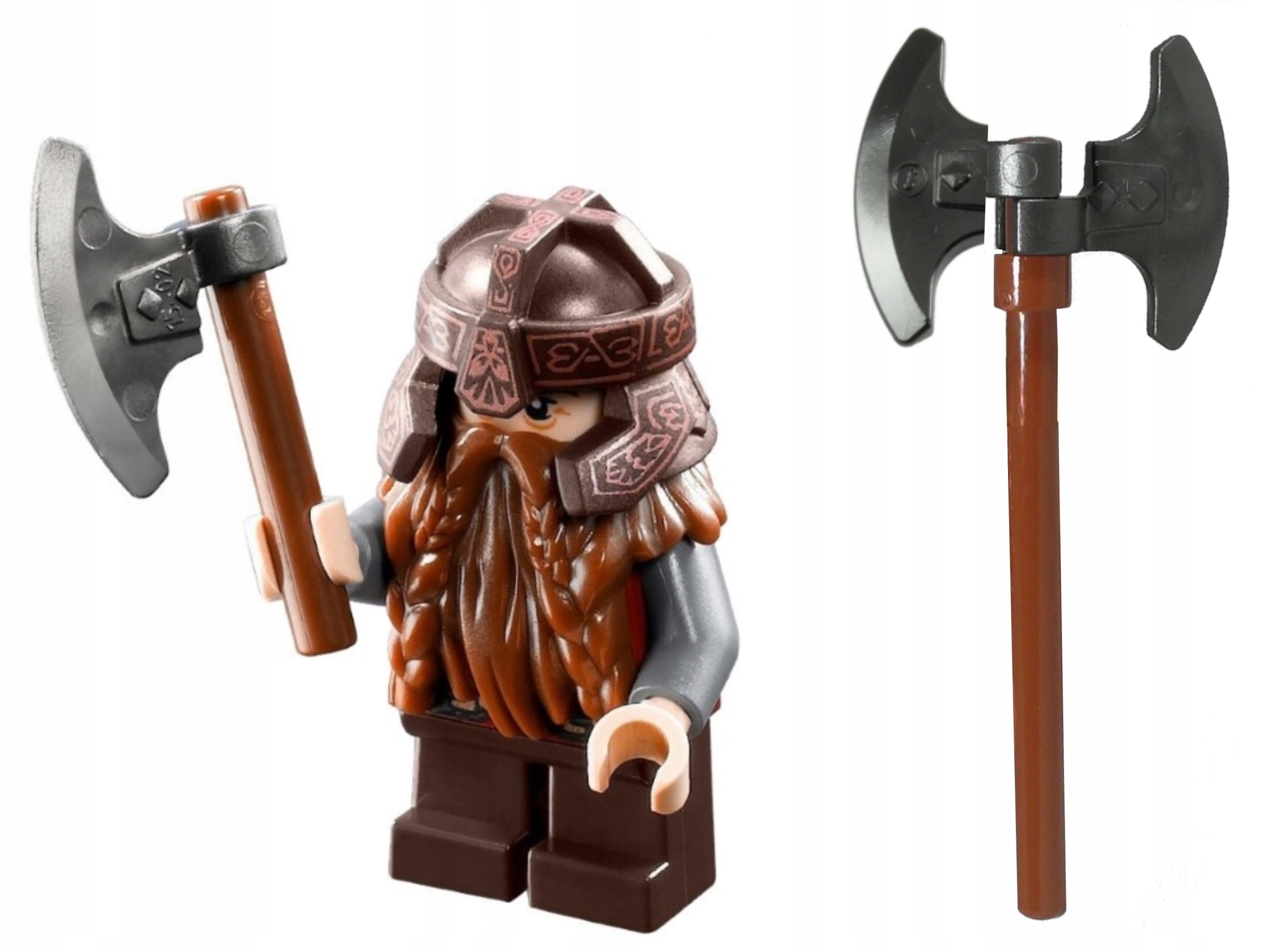 

Unikat Lego Hobbit Lord Gimli topory 9473