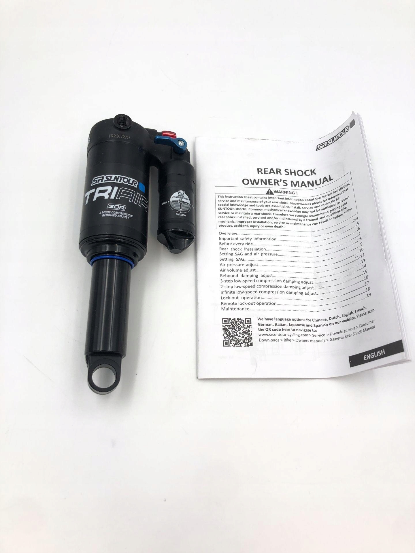 Amortyzator Suntour rs18 triair 3cr 185 x 55mm Model RS18TRIAIRTR185B22