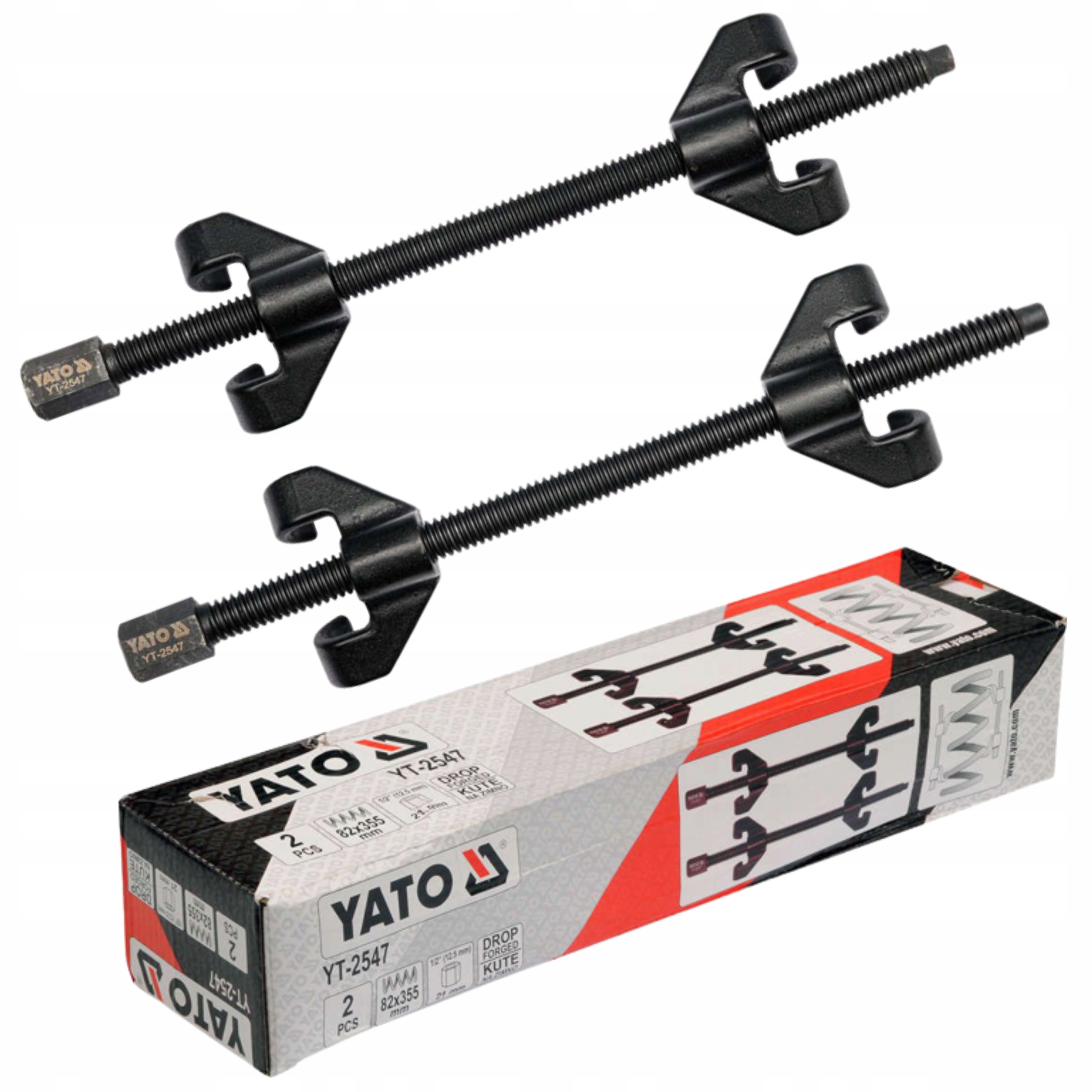 

Ściągacz Do Sprężyn Yato YT-2547 82X355 2SZT Kuty
