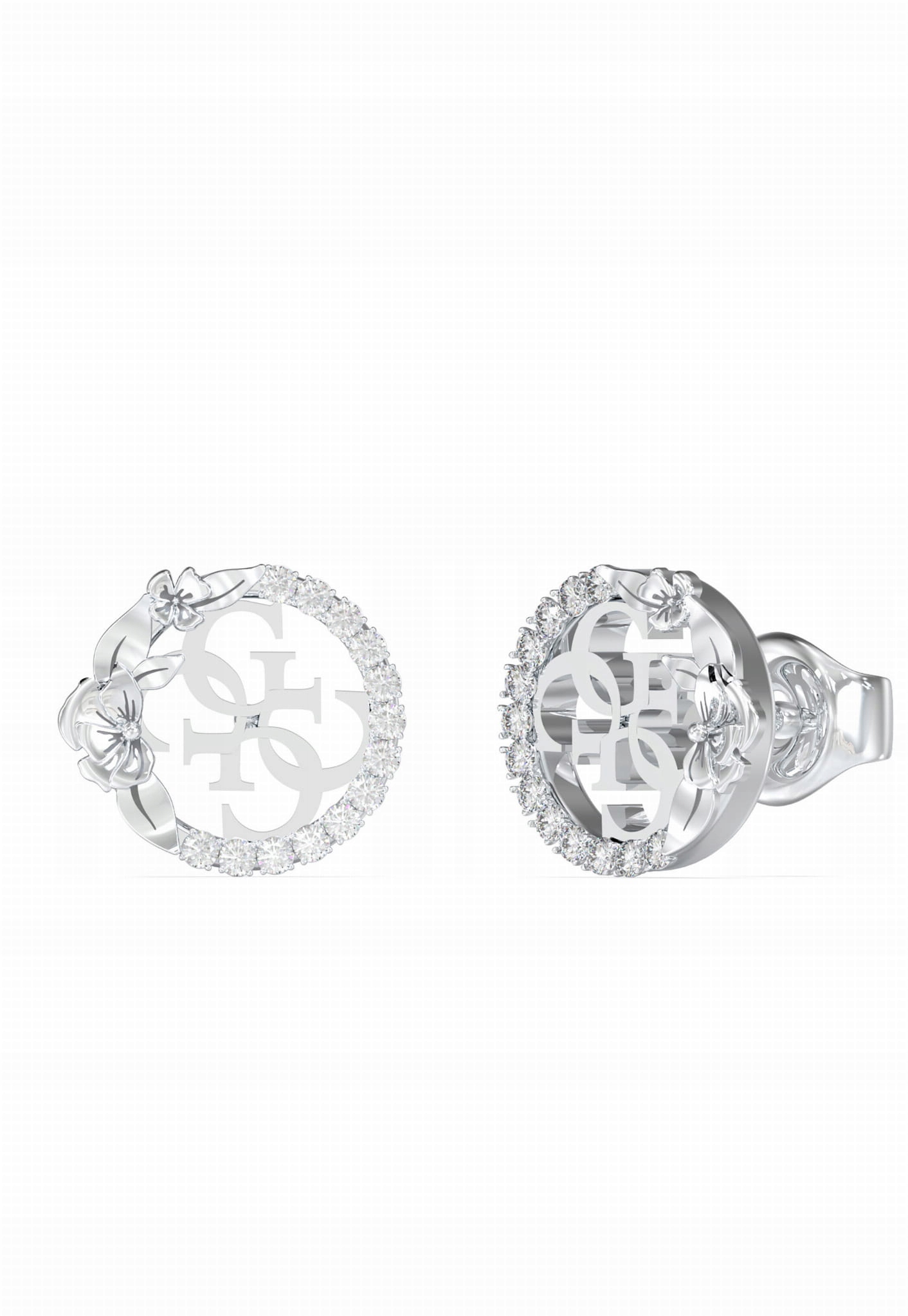 Náušnice Guess 4 Love Kruhy z 4G ocel JUBE05041JW-RH Jako Dárek