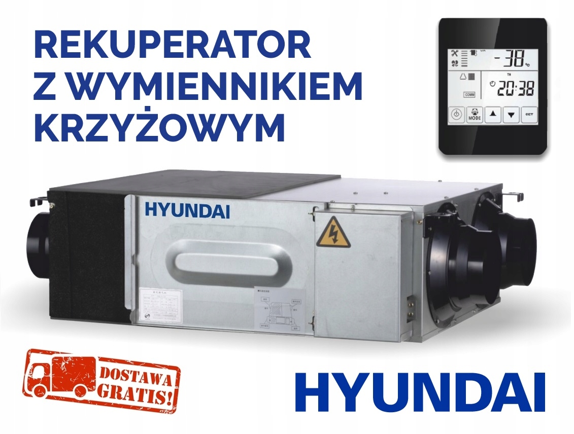 REKUPERATOR HYUNDAI CENTRALA WENTYLACYJNA 200 m3/h HRS-200
