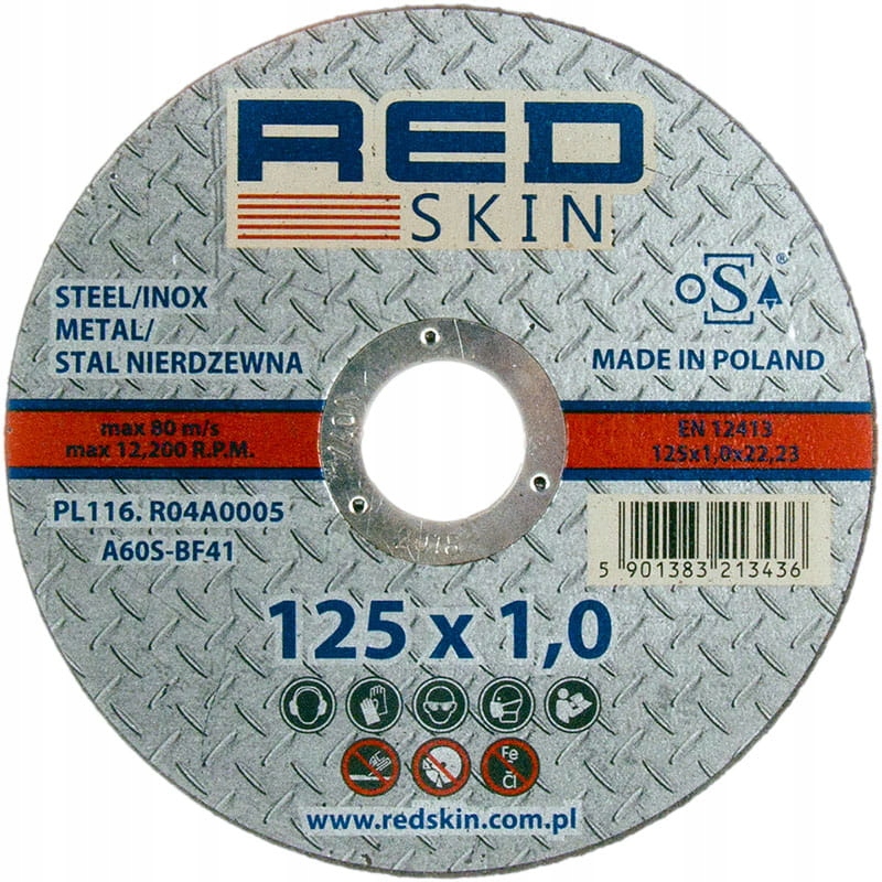 

Tarcza do cięcia stali nierdzewnej 125 x 1,0 mm