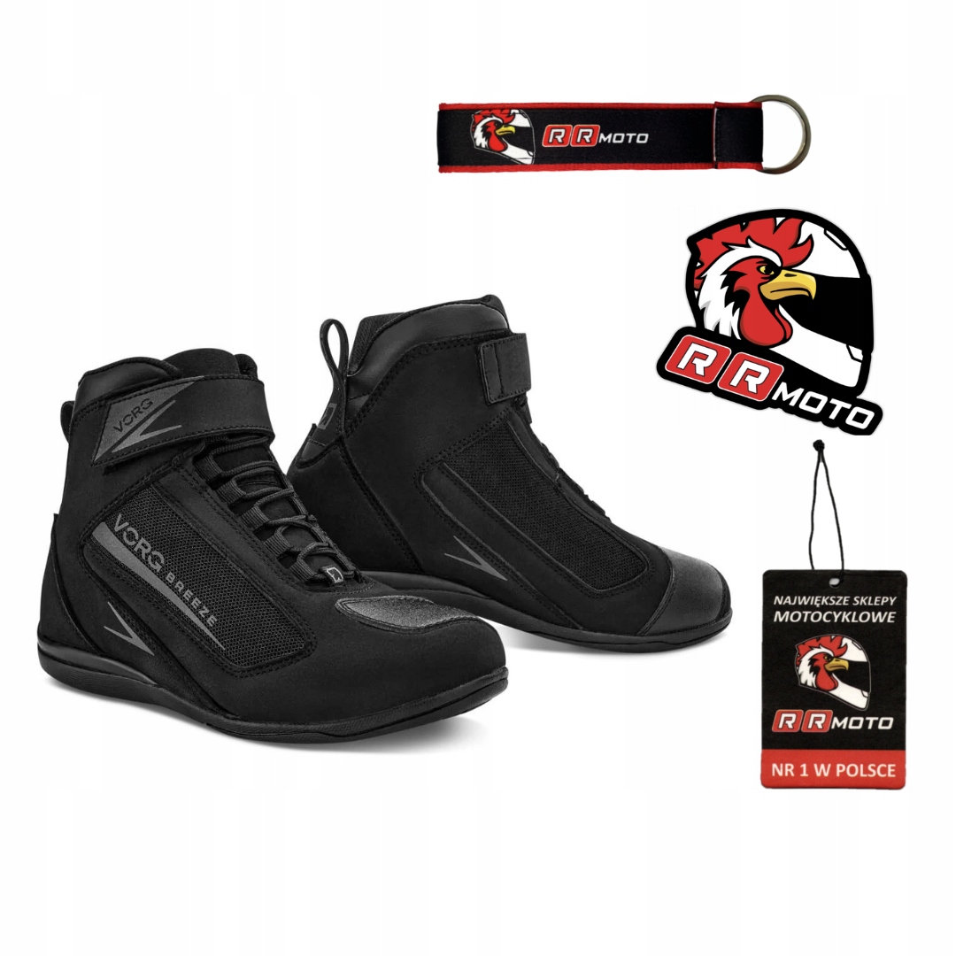 Dámske motocyklové topánky Vorg Breeze Black vzdušné na leto Darčeky