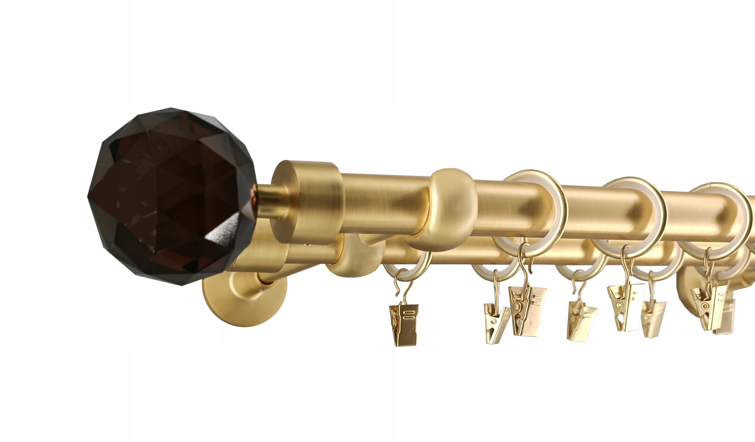 Garnýž 19+19 mm Zlato Mat 400 cm Crystal Brown