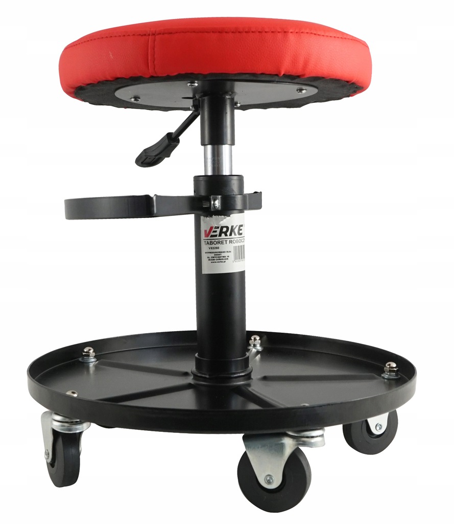 TABORET WARSZTATOWY OBROTOWY STOŁEK SIEDZISKO KRZESŁO KÓŁKA Z DOLNĄ PÓŁKĄ Kod producenta V83260