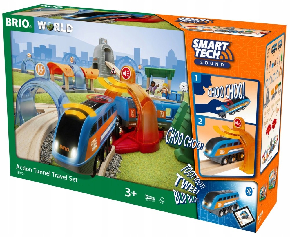 BRIO ZESTAW DELUXE KOLEJKA Z NAGRYWARKĄ TORY LOKOMOTYWA +