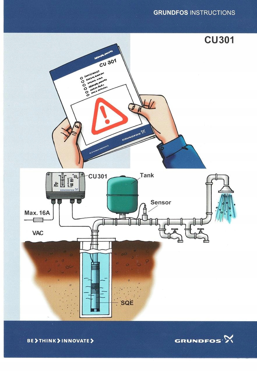 Sterownik CU 301GRUNDFOS do pomp SQE HD Maksymalna wydajność pompy 0 l/h