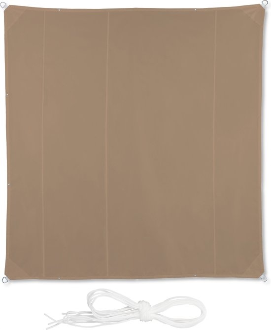 Slnečná plachta Relaxdays štvorcová markíza plachta 5x5 m