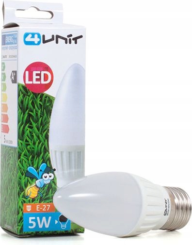 

Żarówka Smd C37 Led 5W E27 Biała Ciepła Świeczka