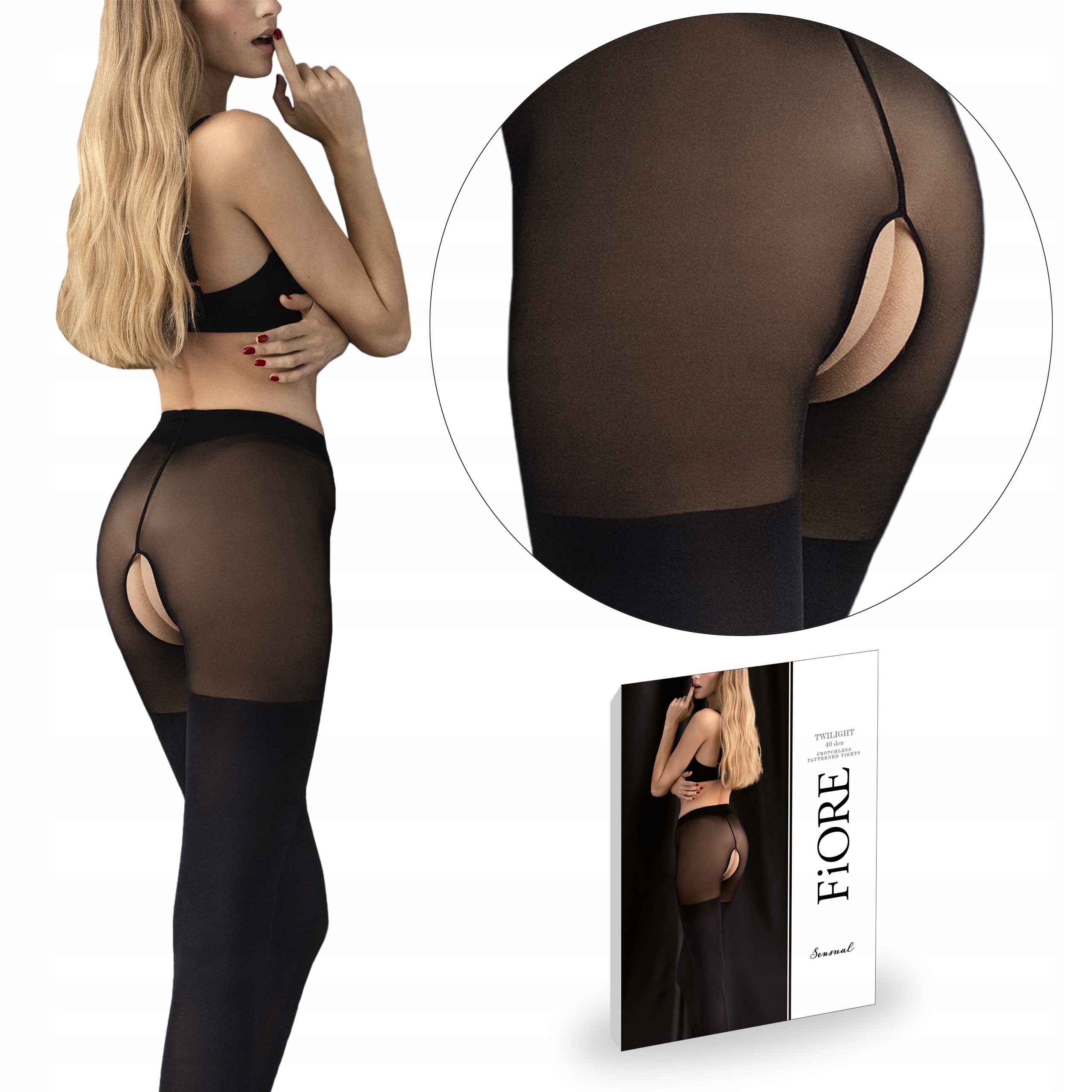 

Sexy Rajstopy Fiore Erotyczne Twilight 40 den 5-XL