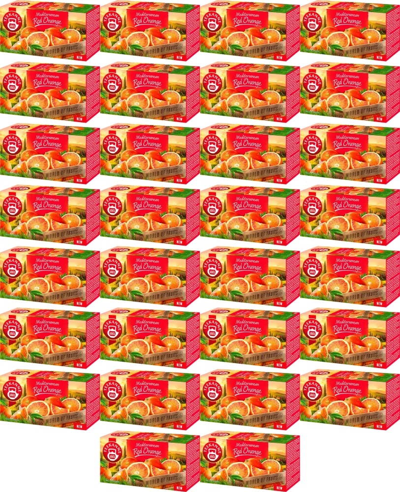 Owocowa herbata Teekanne o smaku Czerwonej Pomarańczy 20 torebek x36