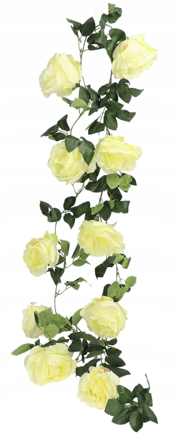 SZTUCZNE KWIATY ROŚLINY GIRLANDA 210CM RÓŻA RÓŻE