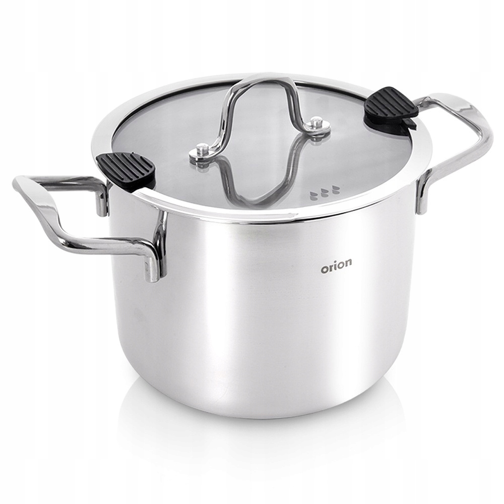 Hrniec Oceľový S Pokrievkou Odmerkou Na Varenie Indukcia Plyn 18 CM 3,5 L
