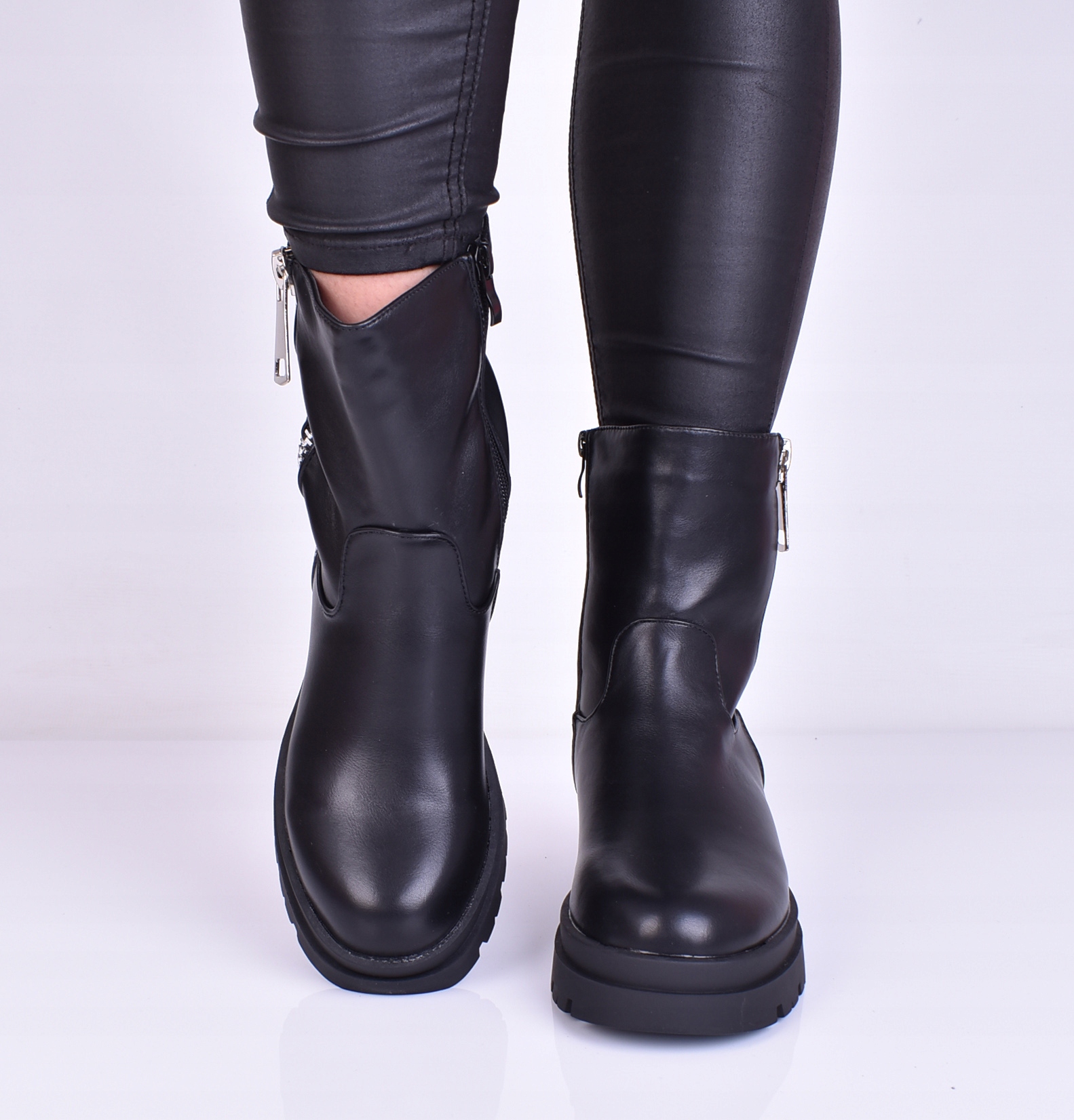 MODNE DAMSKIE GLANY WORKERY OCIEPLONE SKÓRZANE Marka inna