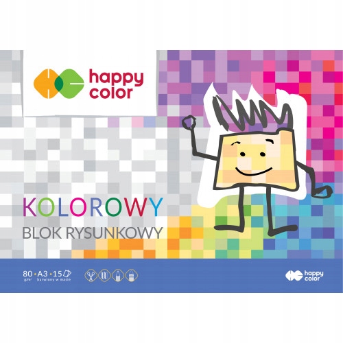 

Blok rysunkowy A3 kolor 15 kartek Happy Color