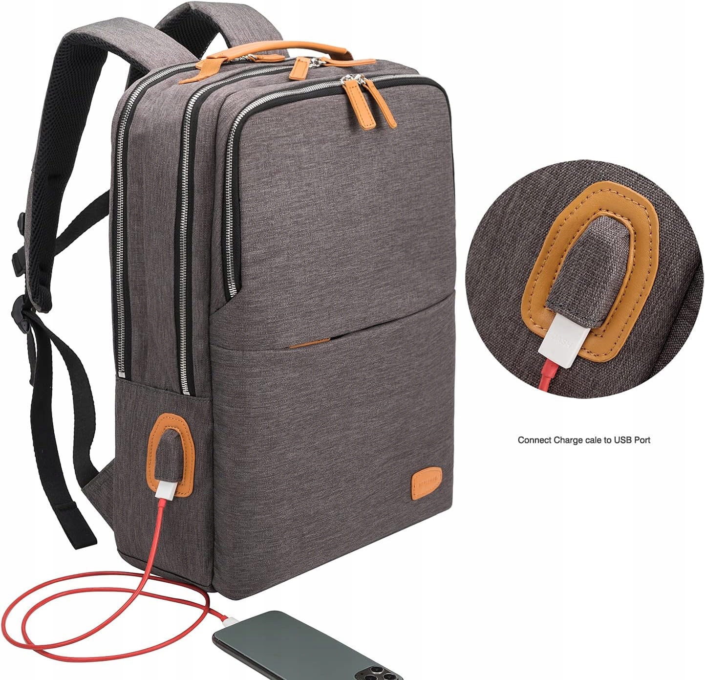 Plecak NOBLEMAN, plecak na laptopa szary plus Kod producenta 0210