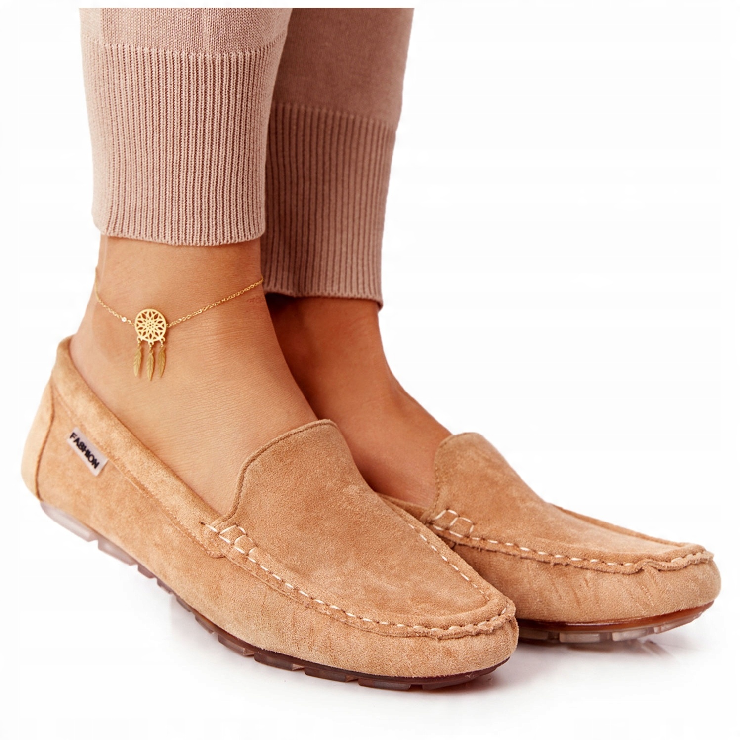 

Beżowy Skóra ekologiczna Buty Mokasyny PH1 r.40