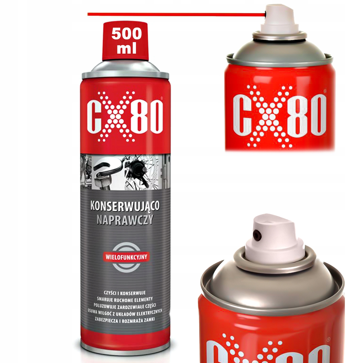 CX80 Płyn konserwująco naprawczy Wielozadaniowy Na Rdzę Jak WD40 500 ml