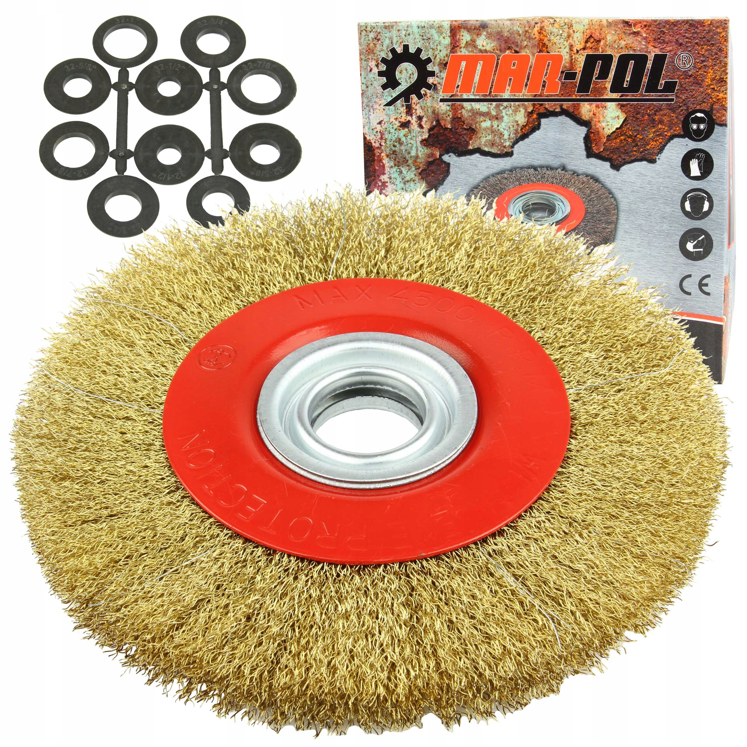 SZCZOTKA DRUCIANA TARCZA DO SZLIFIERKI STOŁOWEJ