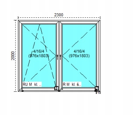 Tanie okno PCV RU+R Białe 230x200