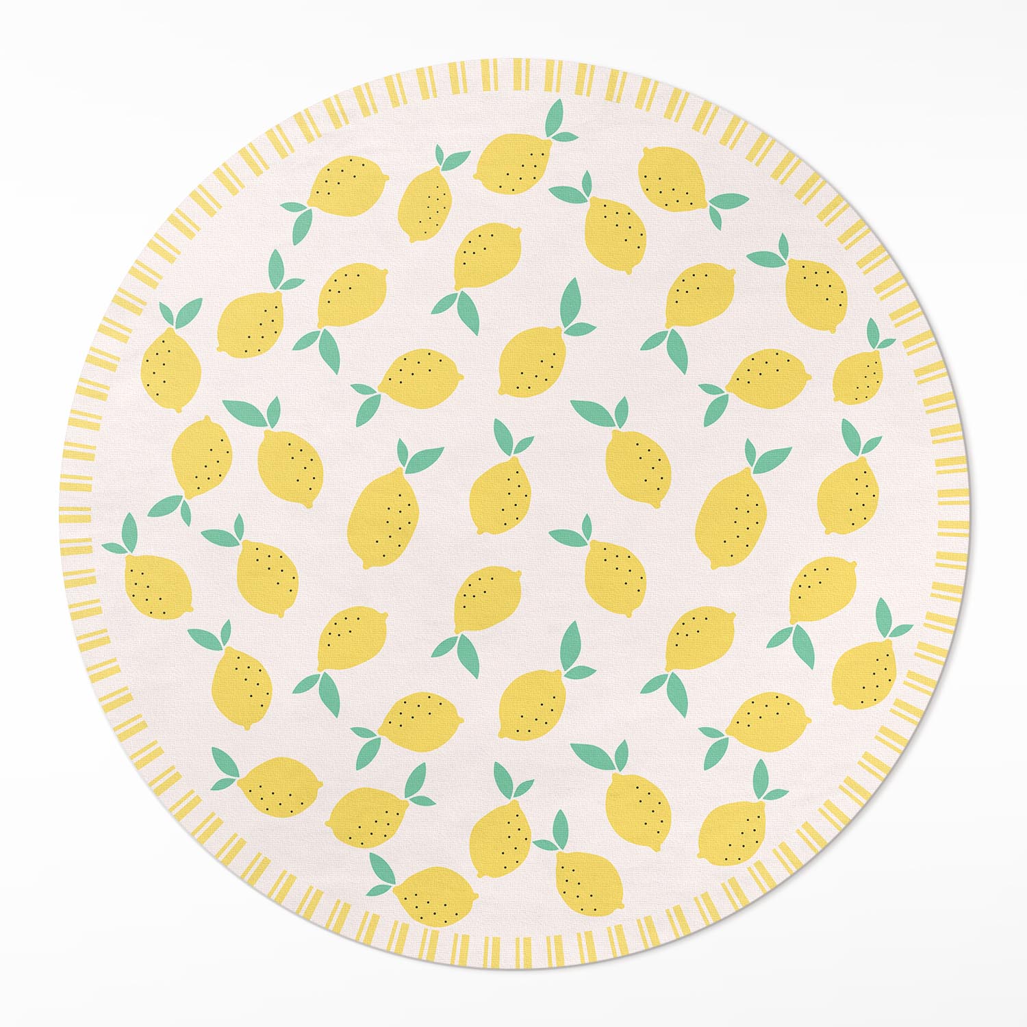 Vinylový okrúhly koberec Dekor do kuchyne Sicílske šťavnaté citróny ⌀ 90 cm