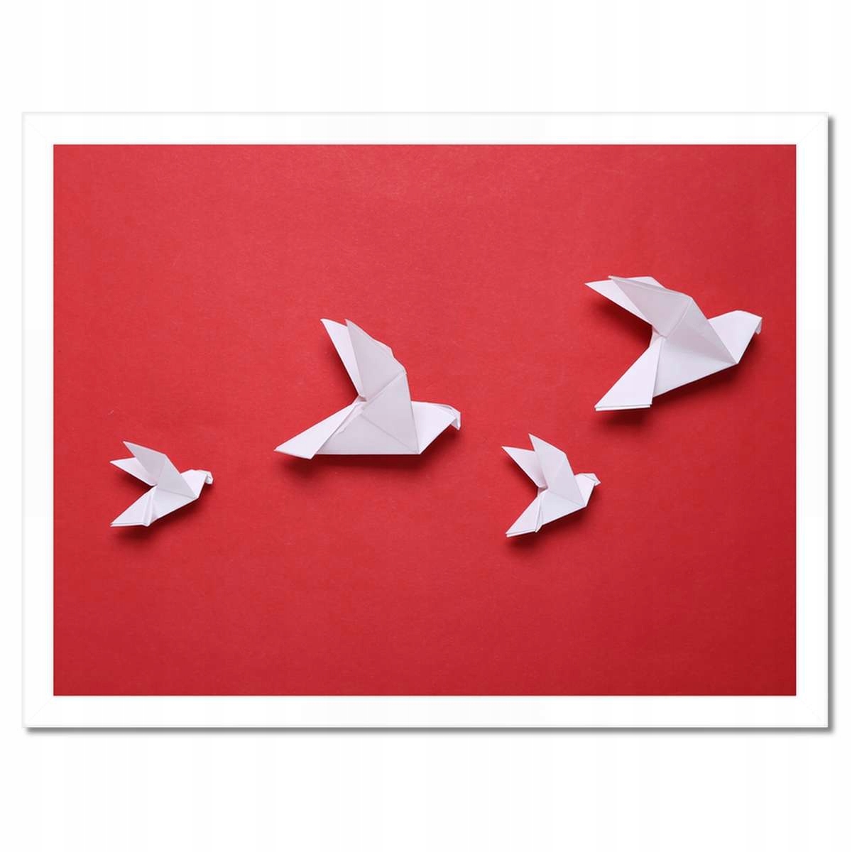 Plakáty v rámu 40x30 Origami papírové holubi