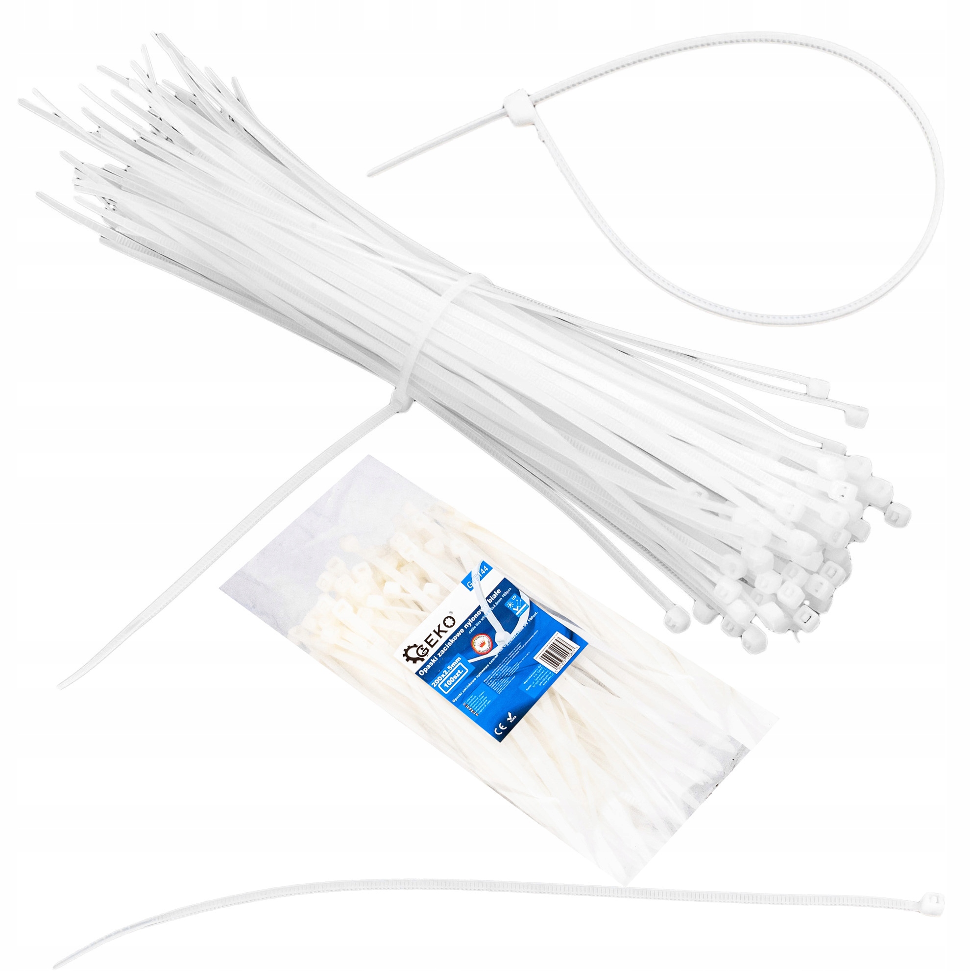 

Trytka Opaski Zaciskowe Kablowe 200x2.5mm 100EL