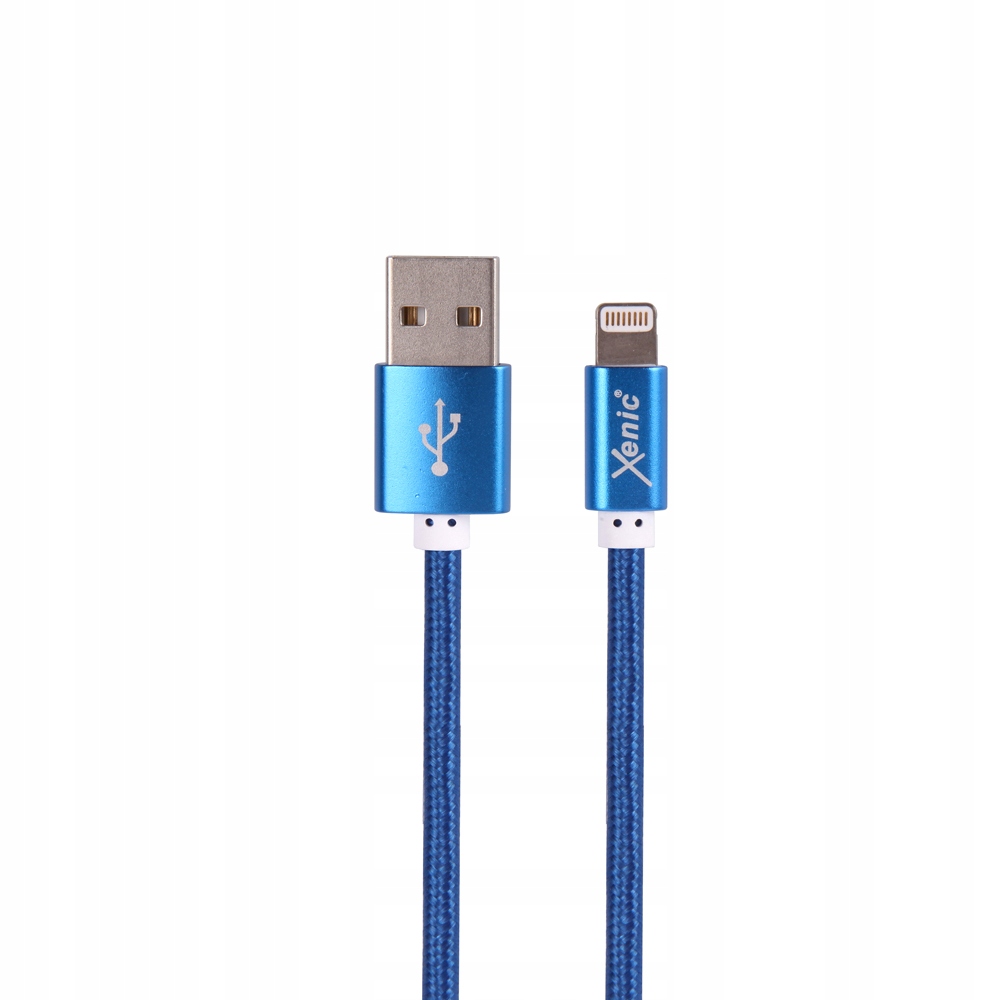Kabel lightning-USB Xenic UMFL10 niebieski 1m Kolor niebieski