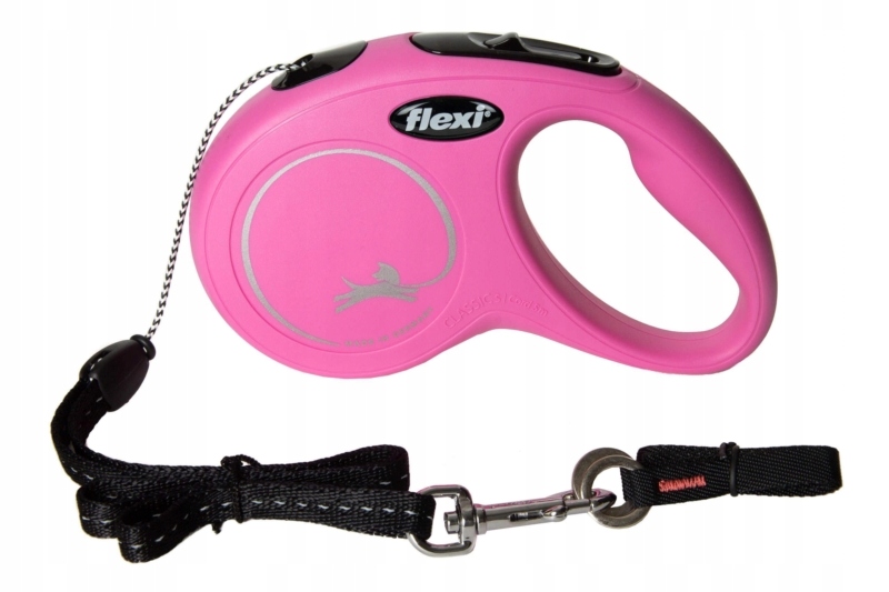 

Smycz Flexi New Classic S Linka 5m Różowa do 12kg
