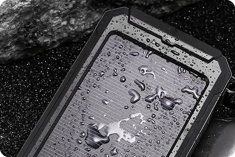 POWER BANK ŁADOWARKA SOLARNA 2xUSB TURYSTYCZNA+ETUI WODOODPORNE na telefon Moc 10 W