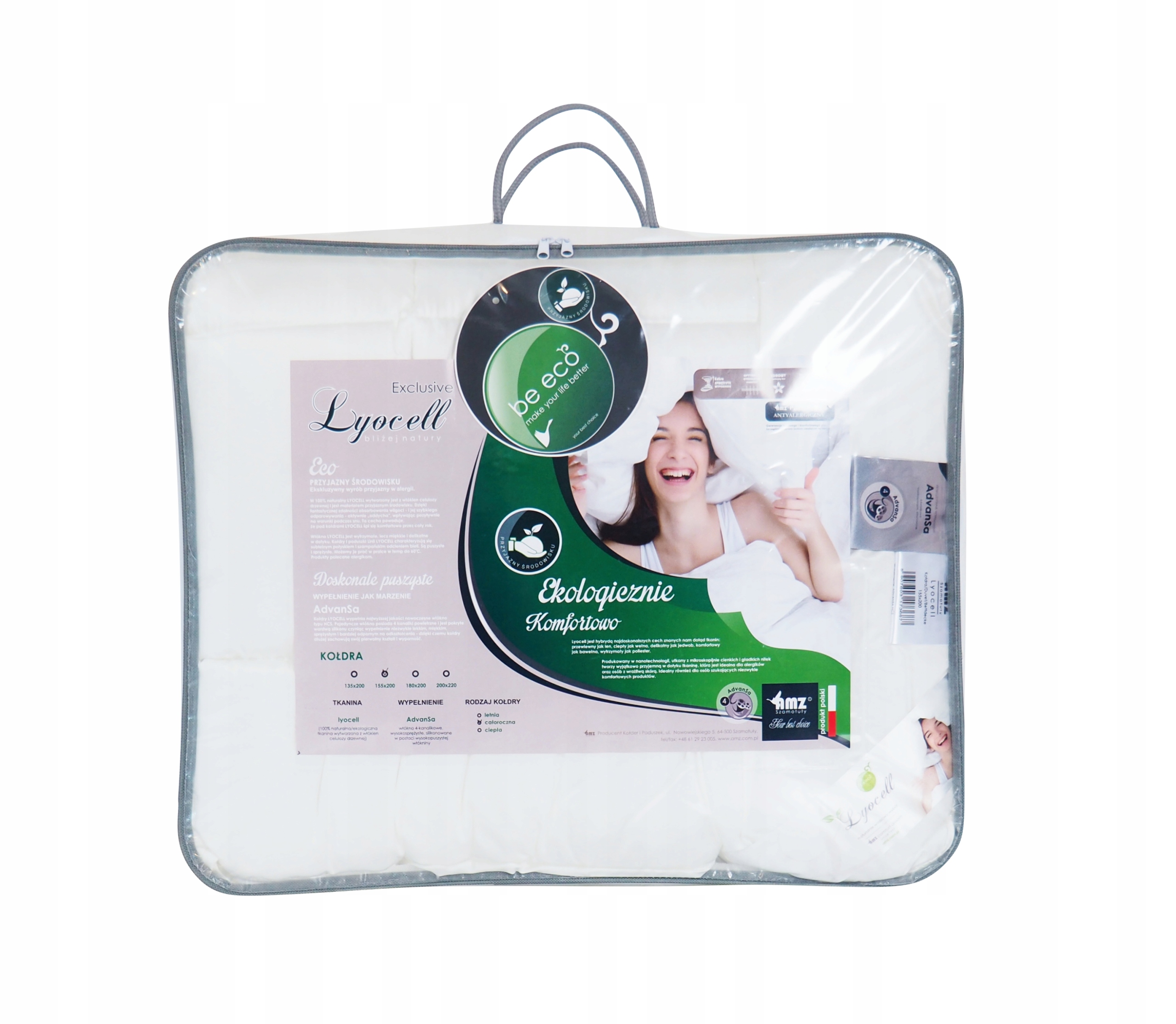 Kołdra Amz Lyocell 100% całoroczna 155x200