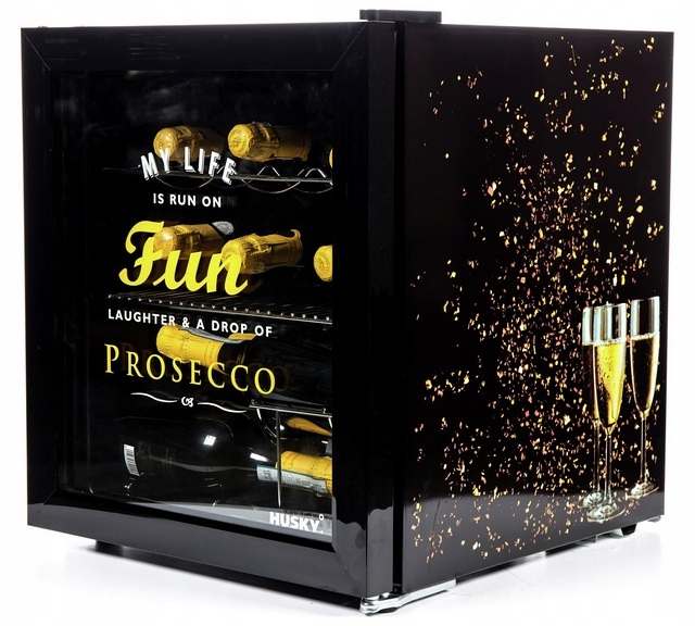 LODÓWKA CHŁODZIARKA HUSKY FUN PROSECCO 46L DO WINA NAPOJÓW