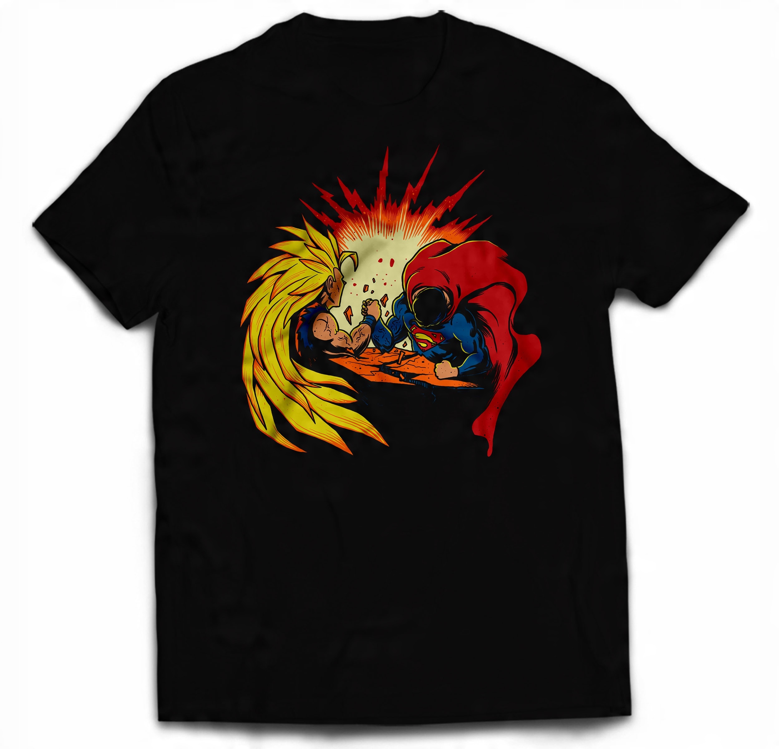 

Tshirt Mashup Superman Vs Super Saiyan Goku 3XL