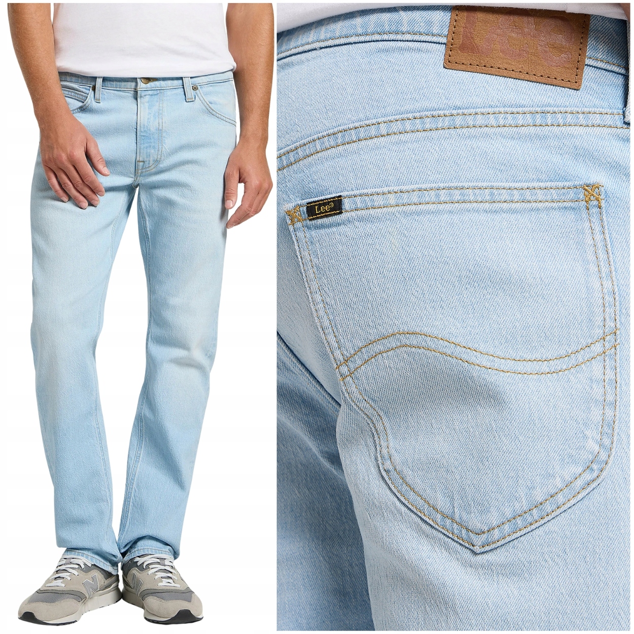 Lee Daren Chance Blue Džins světlé jednoduché pánské džínové kalhoty W36 L34