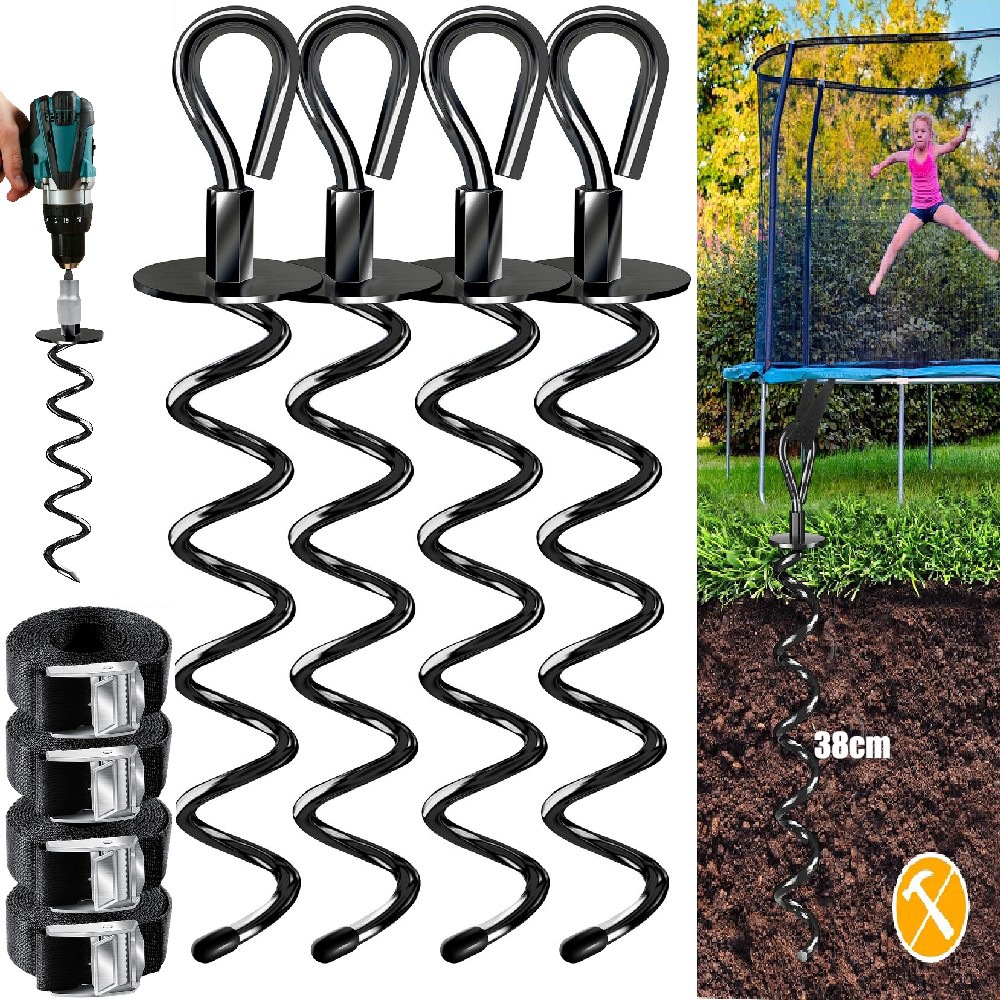 Kotew Do Mocowania Trampoliny Wytrzymałe Pasy Do Trampoliny 4SZT Zestaw