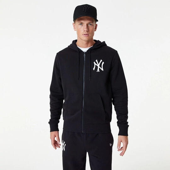 mikina New Era Mlb Essentials fz hoody Neyyan Blkwhi Velikost oblečení: M