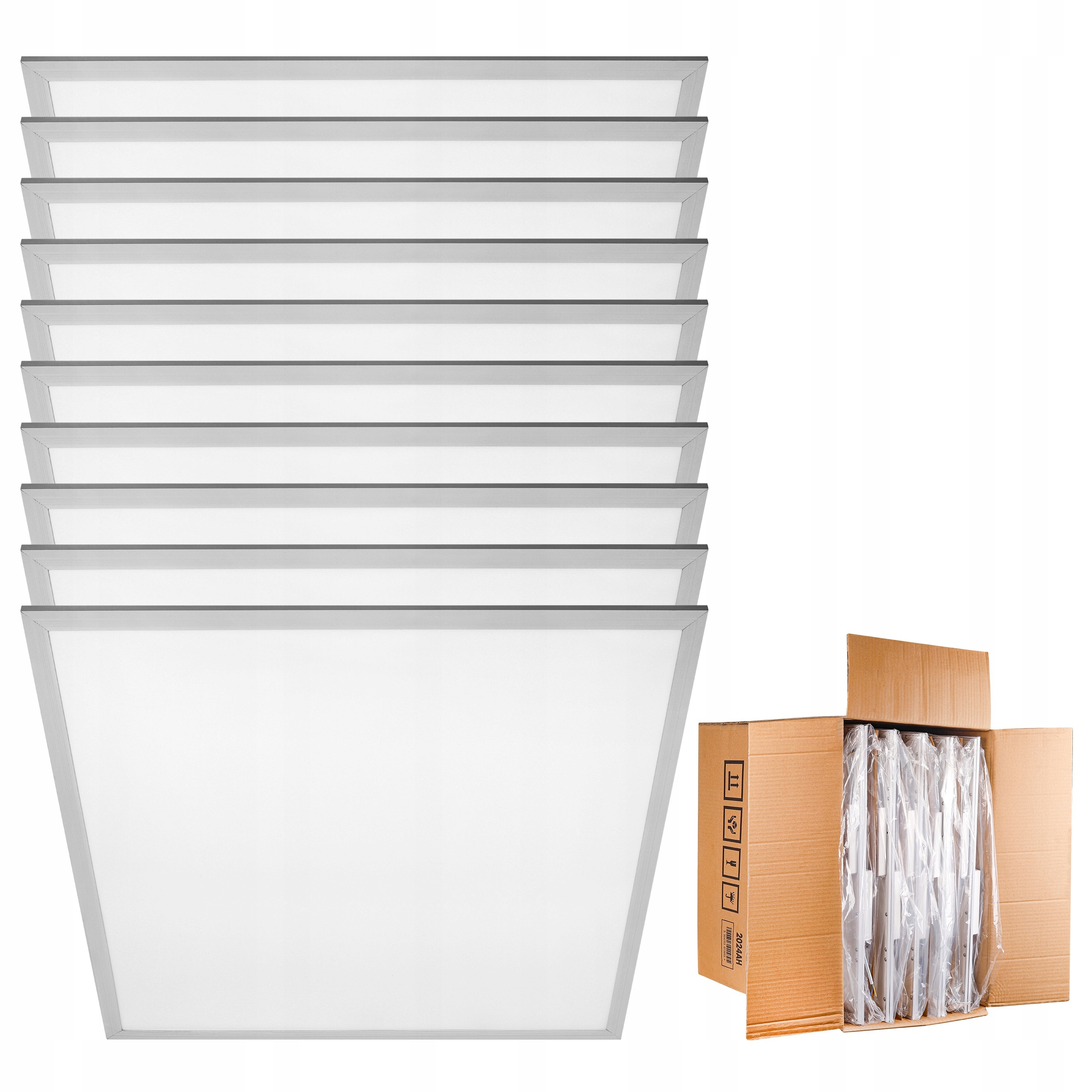 10x stropný panel stropné svietidlo Led lampa 40W kazetová 60x60cm 4000K závesná