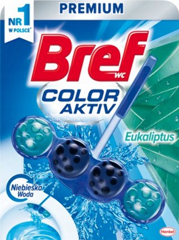 Levně 7X Bref Color Aktiv+ Přívěsek na Wc Barvící vodu Eucalyptus 50G