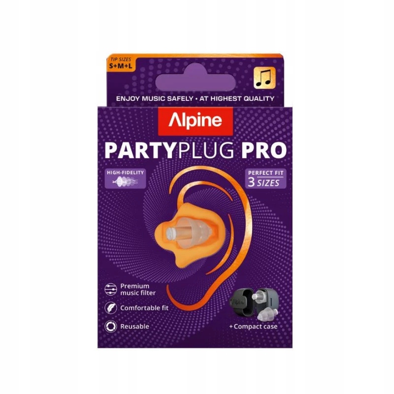 Alpine Party Plug Pro Transparent Zatyczki do uszu Multisize