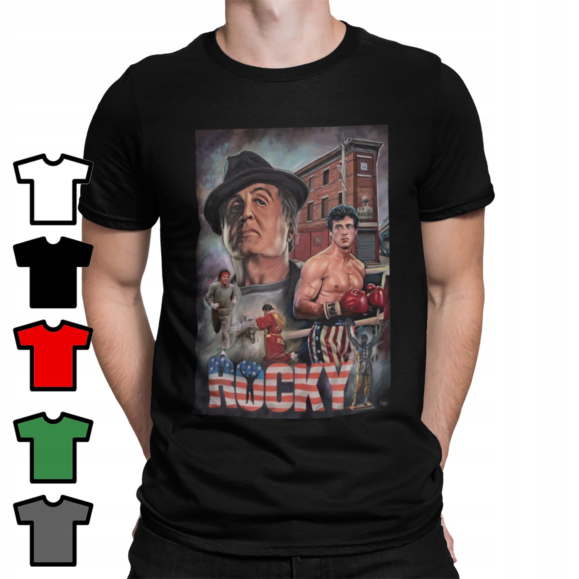 KOSZULKA MĘSKA T-SHIRT kolory do wyboru - ROCKY BALBOA SERIALE FILMY ...