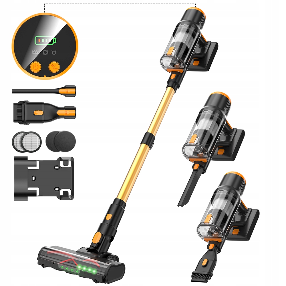 Blossom DSV112A Bezprzewodowy Odkurzacz Pionowy 550W 50kPa Złoty