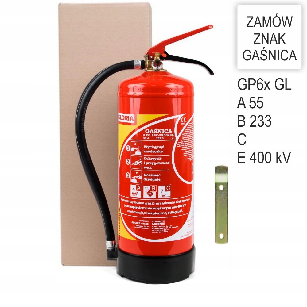 

Gaśnica proszkowa GP-6x Abc Gl Gx
