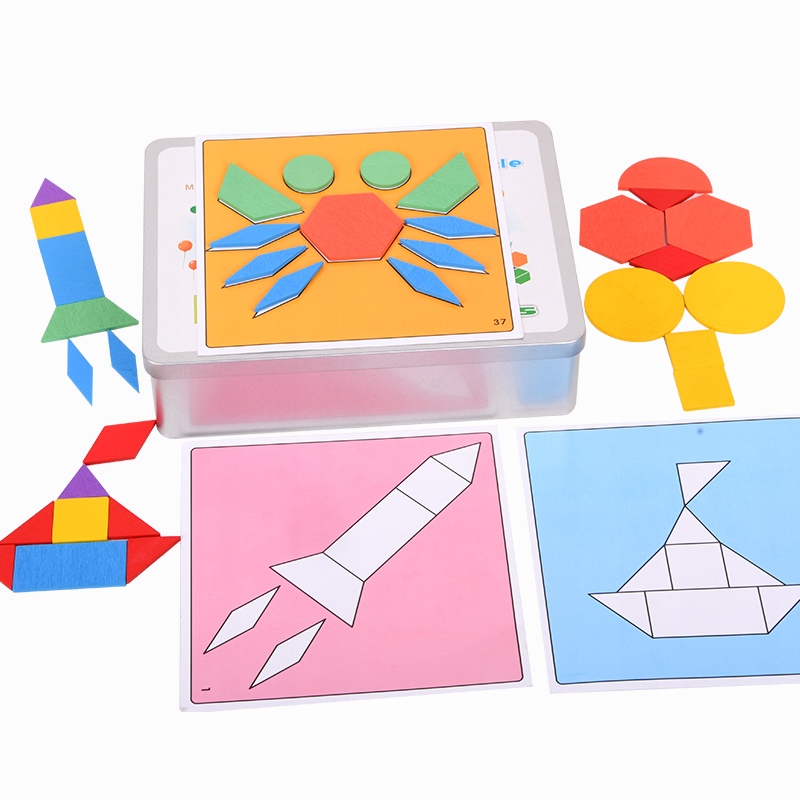 

Magnetyczne Puzzle Montessori Układanka Gra Klocki