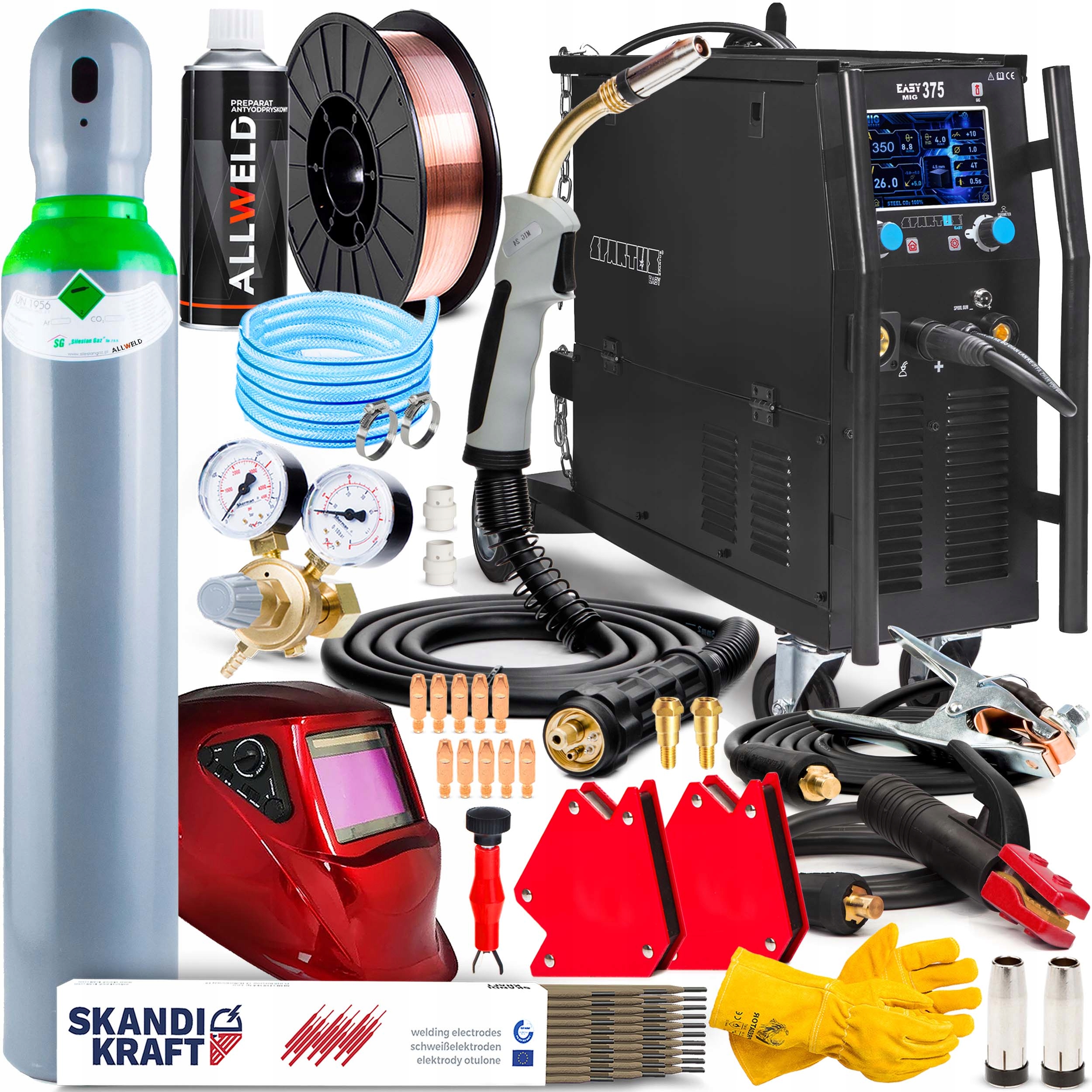 Invertorová Svářečka Invertorová Spartus Mig 375 Mma Tig 400V 350A Igbt Syn 4R