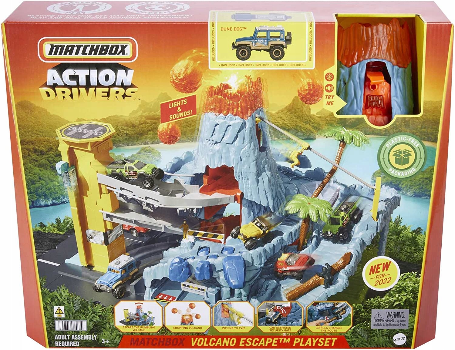 

Matchbox Zestaw Przygody Z Wulkanem auto Dune Dog