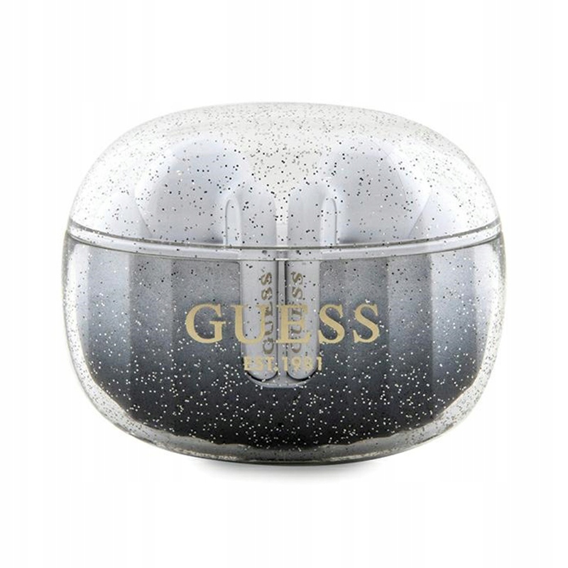 Guess Glitter Gradient Bluetooth Tws sluchátka pouzdro (černé)