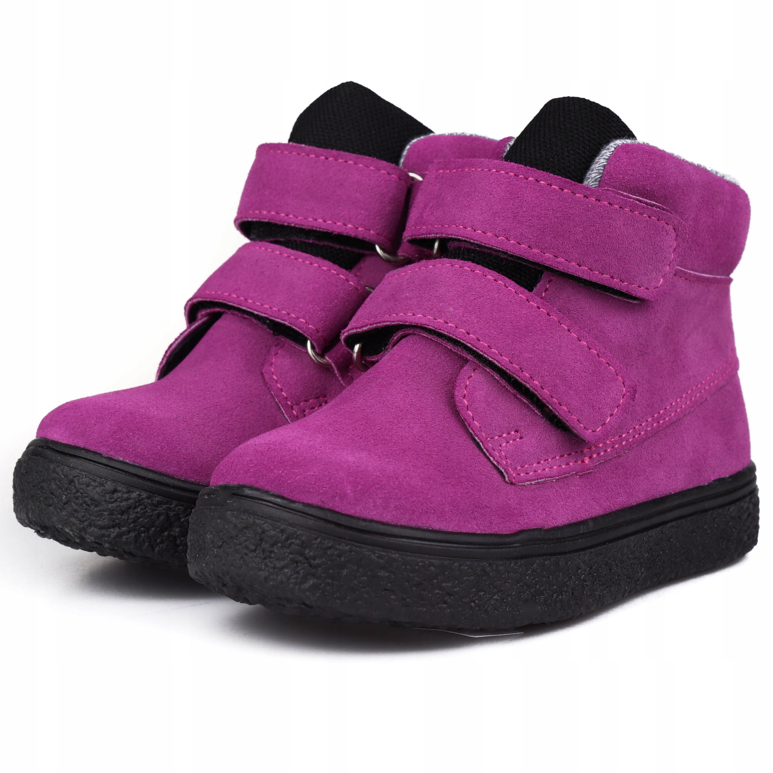 Mido 22-39 Trzewiki Buty Dziecięce Jesienne Ocieplane Z Membraną Purple 20