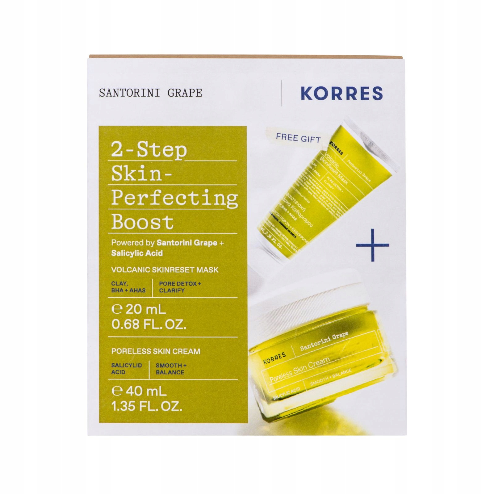Korres Sada Santorini Grape Hydratační Krém 40ML Maska 20ML