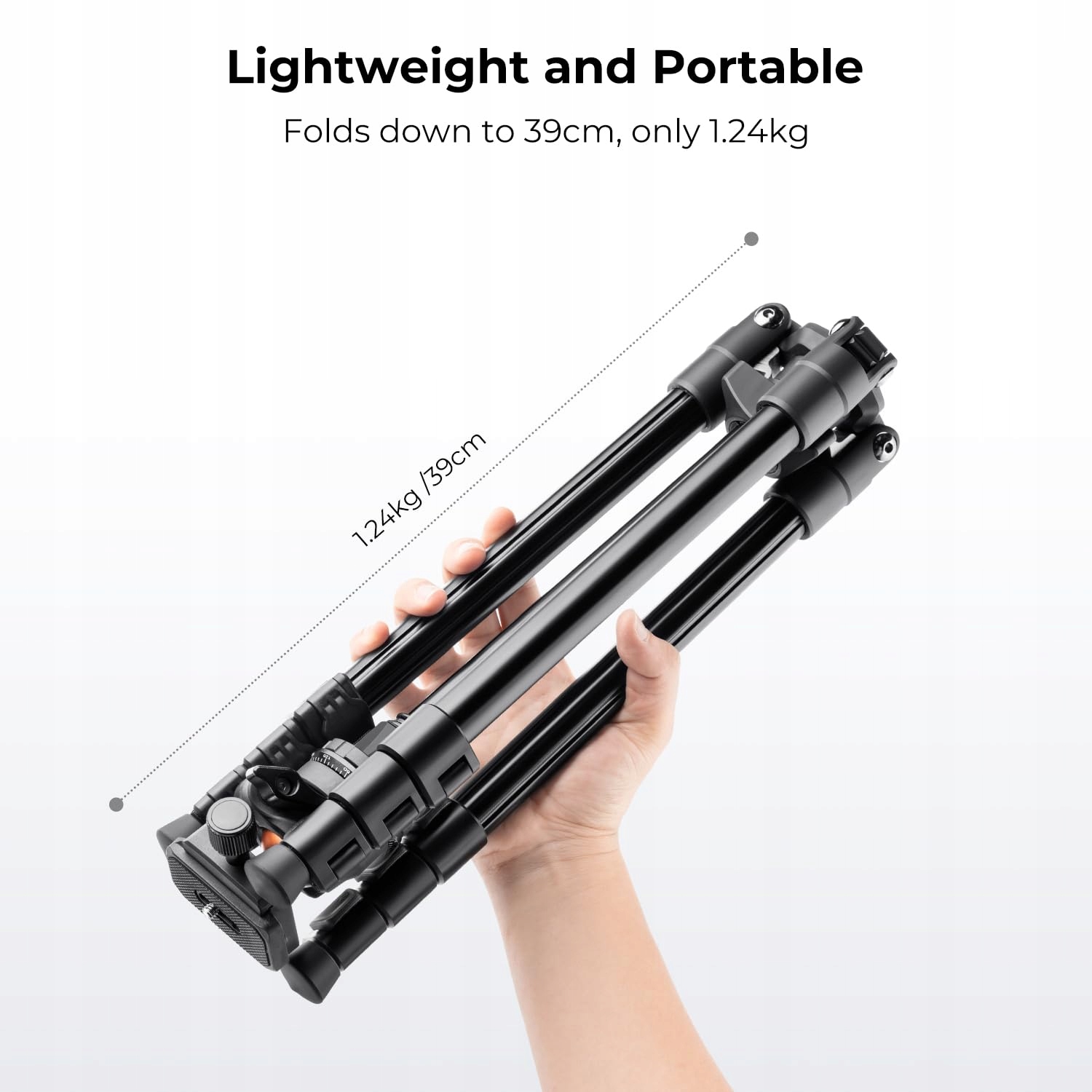 K&F CONCEPT Statyw 163cm Do Aparatu I Smartfona Lekki Aluminiowy — miniatura 3