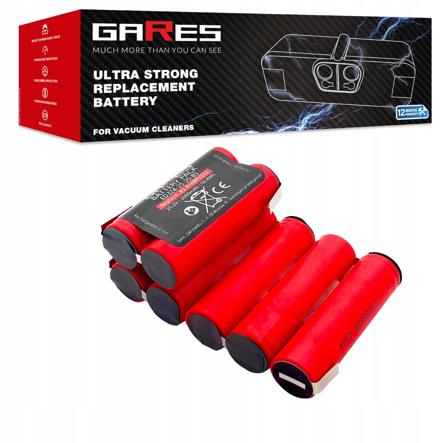 Baterie do vysavače Bosch Flexxo, akumulátor 25.2V 2Ah 828BPV252